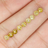 1.07 Ct Natural Loose Diamond Round Rose Cut Yellow Color 9 Pcs L9408