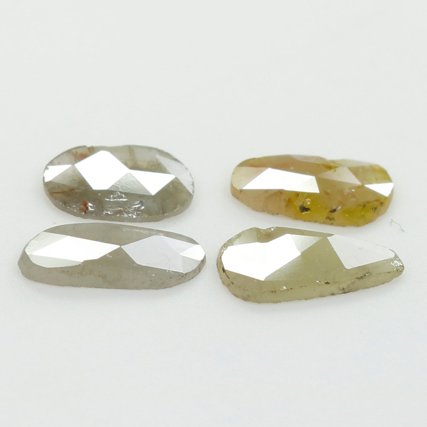 1.17 CT Natural Loose Slice Shape Diamond Yellow Color Slice Cut Diamond 6.30 MM Natural Loose Grey Color Slice Irregular Cut Diamond LQ9441