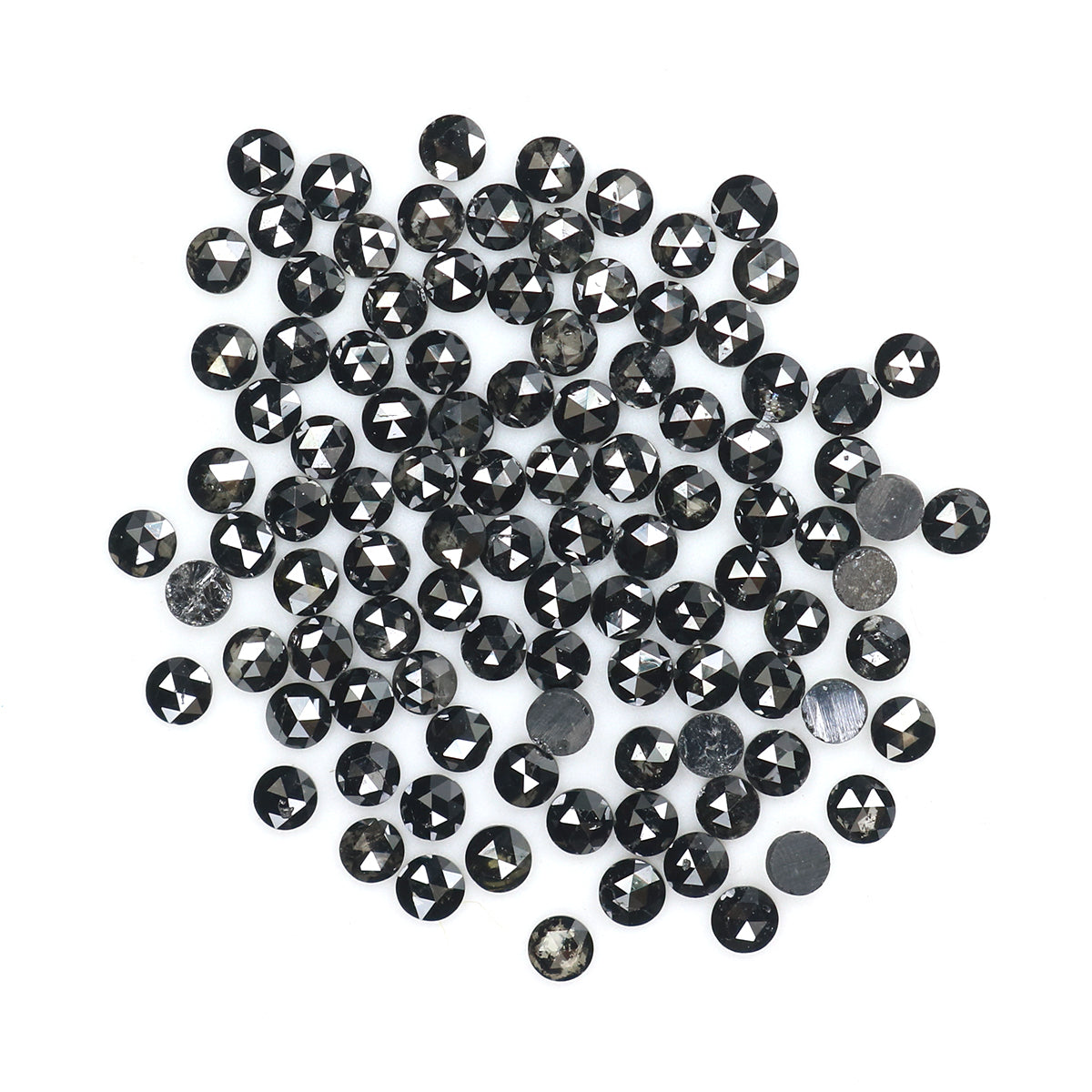 2.53 CT Natural Loose Round Shape Diamond Black Color Round Diamond 1.80 MM Natural Loose Diamond Black Color Round Rose Cut Diamond LQ1870
