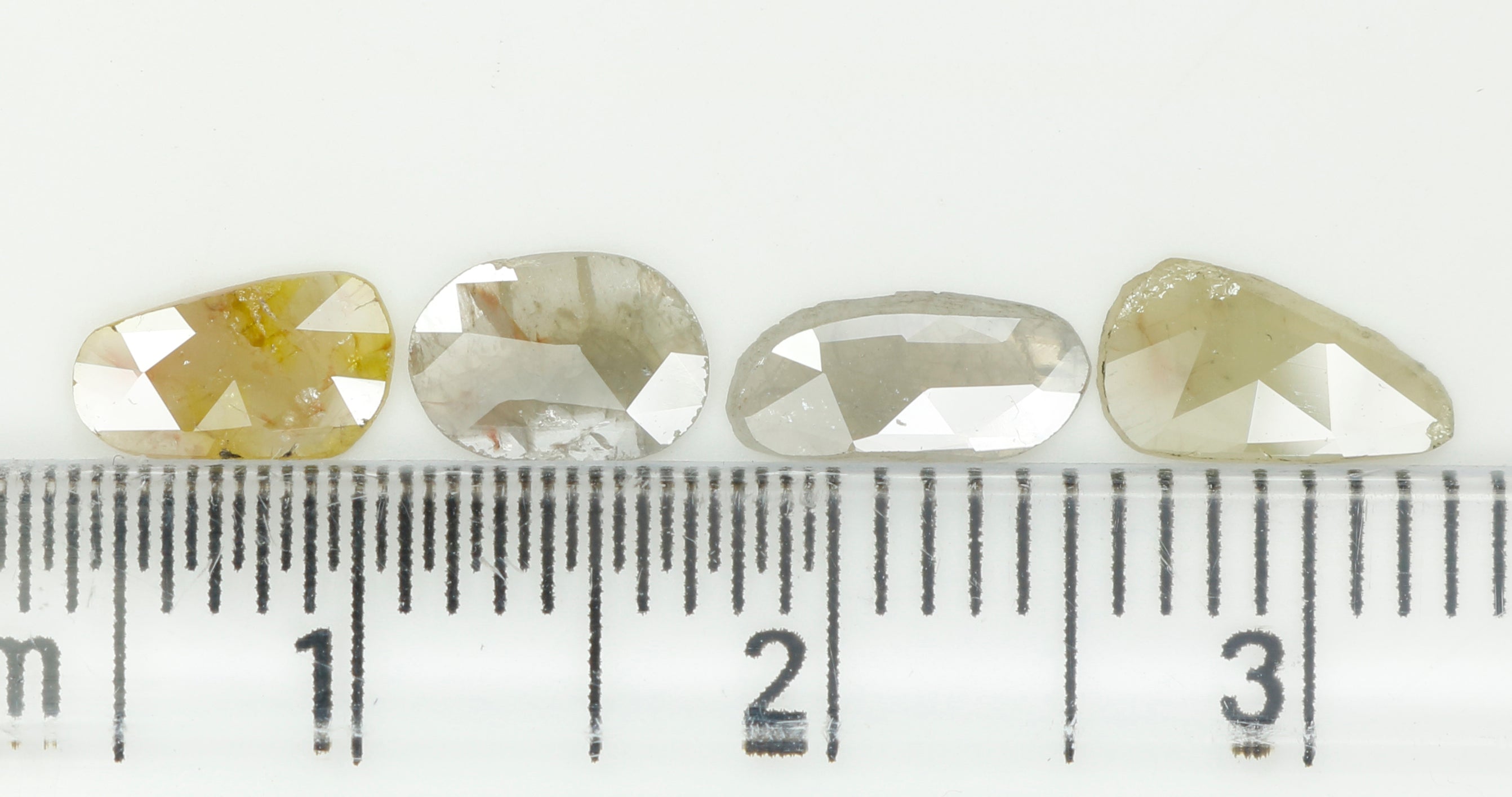 1.17 CT Natural Loose Slice Shape Diamond Yellow Color Slice Cut Diamond 6.30 MM Natural Loose Grey Color Slice Irregular Cut Diamond LQ9441