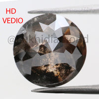 4.20 Ct Natural Loose Diamond Round Rose Cut Brown Color I3 Clarity 9.90 MM KDL8509
