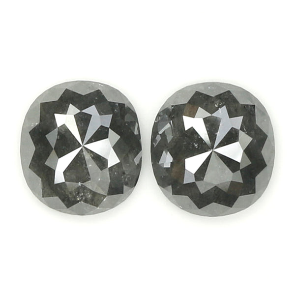 3.70 Ct Natural Loose Diamond, Oval Diamond, Black Diamond, Grey Diamond, Salt And Pepper Diamond, Antique Diamond, Real Diamond KDL5162