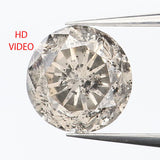 0.87 Ct Natural Loose Diamond Round Brown Salt And Pepper Color 5.76 MM L9364