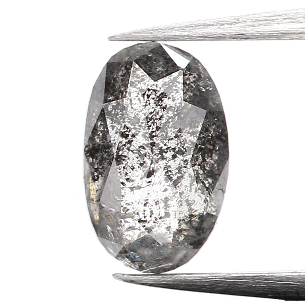 0.56 Ct Natural Loose Oval Shape Diamond Black Grey Color Oval Cut Diamond 6.50 MM Natural Loose Salt and Pepper Oval Shape Diamond QL074