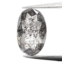 0.56 Ct Natural Loose Diamond, Oval Diamond, Black Diamond, Grey Diamond, Salt and Pepper Diamond, Antique Diamond, Real Diamond KDL074