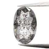 0.56 Ct Natural Loose Diamond, Oval Diamond, Black Diamond, Grey Diamond, Salt and Pepper Diamond, Antique Diamond, Real Diamond KDL074