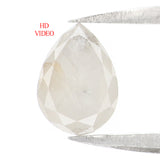 Natural Loose Pear Diamond Grey Color 1.05 CT 7.10 MM Pear Shape Rose Cut Diamond KDL1655