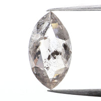 0.54 Ct Natural Loose Diamond, Marquise Diamond, Black Diamond, Gray Diamond, Salt And Pepper, Polished Diamond, Rustic Diamond KDL348