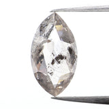 0.54 Ct Natural Loose Diamond, Marquise Diamond, Black Diamond, Gray Diamond, Salt And Pepper, Polished Diamond, Rustic Diamond KDL348