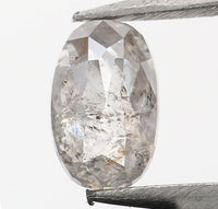 0.63 Ct Natural Loose Diamond Oval  Grey Salt And Pepper Color I3 Clarity 6.25 MM KDL8937