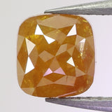 1.50 CT Natural Loose Diamond Cushion Yellow Brown Color 6.15 MM KDL9258