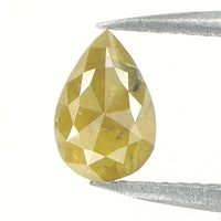 0.90 CT Natural Loose Diamond, Pear Diamond, Yellow Diamond, Rustic Diamond, Pear Cut Diamond, Fancy Color Diamond KR2262