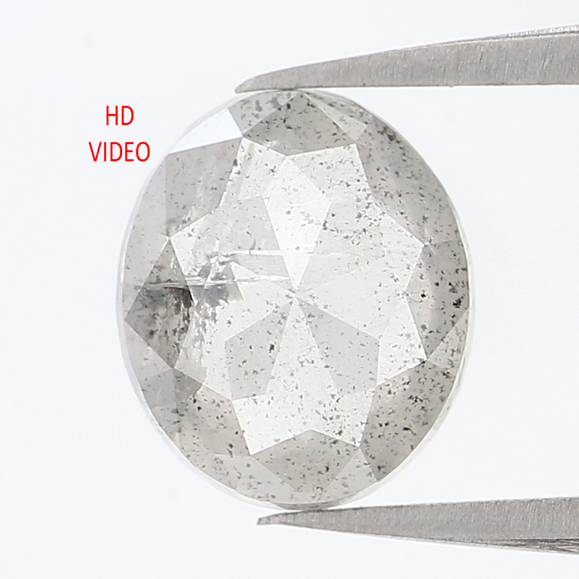 1.03 Ct Natural Loose Oval Shape Diamond Black Grey Color Oval Cut Diamond 7.00 MM Natural Loose Salt and Pepper Oval Shape Diamond QL1098
