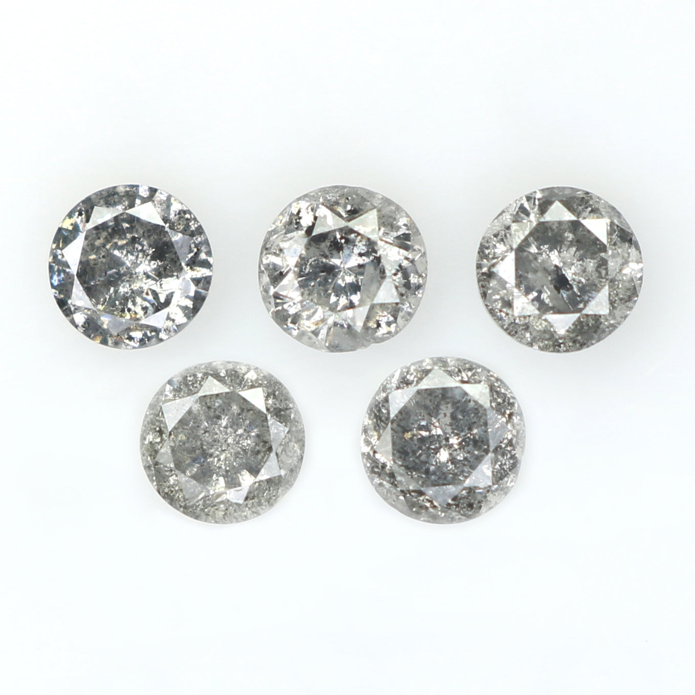 Natural Loose Round Salt And Pepper Diamond Black Grey Color 0.73 CT 3.25 MM Round Brilliant Cut Diamond KDL1392