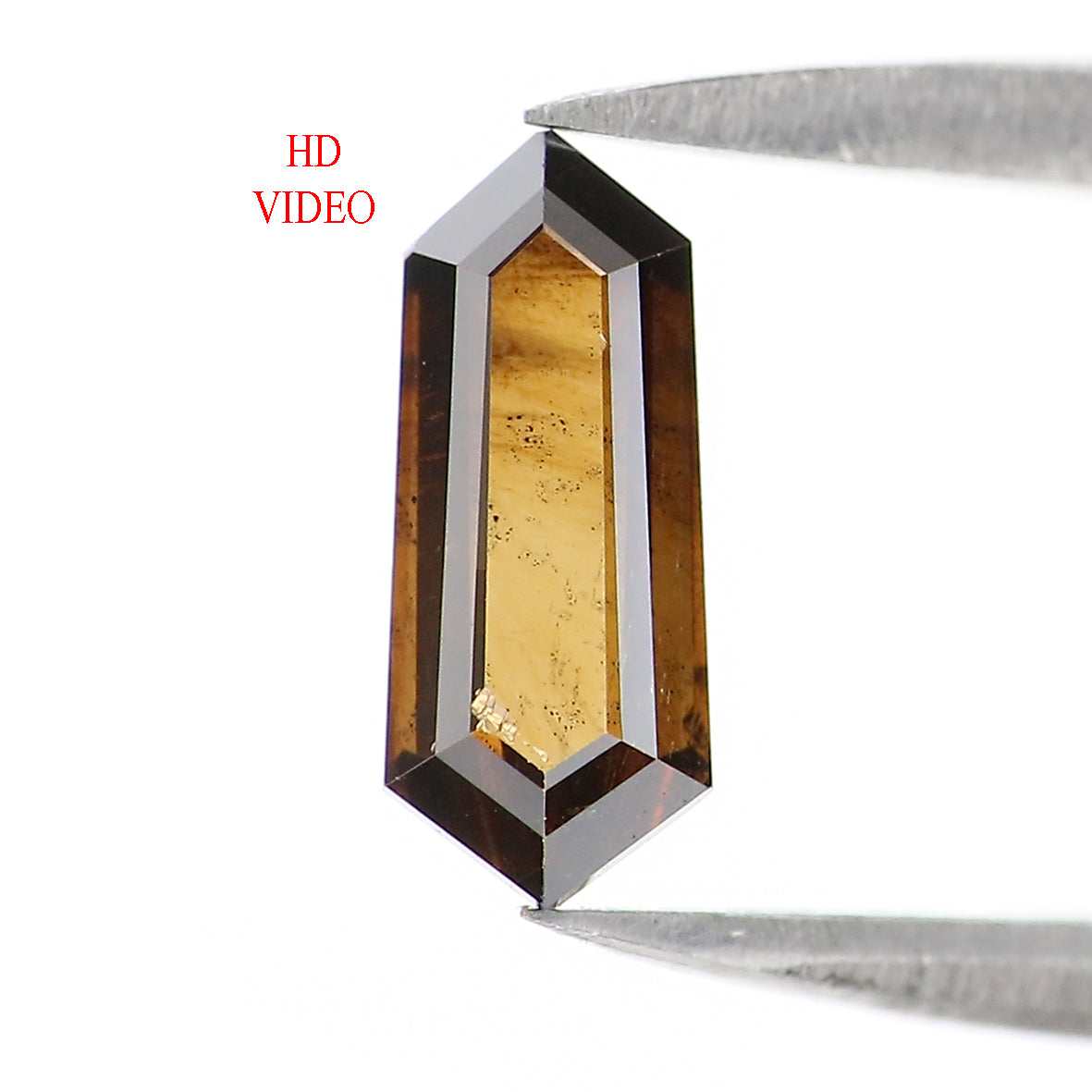 Natural Loose Shield Brown Color Diamond 0.82 CT 9.00 MM Shield Shape Rose Cut Diamond KDL1658