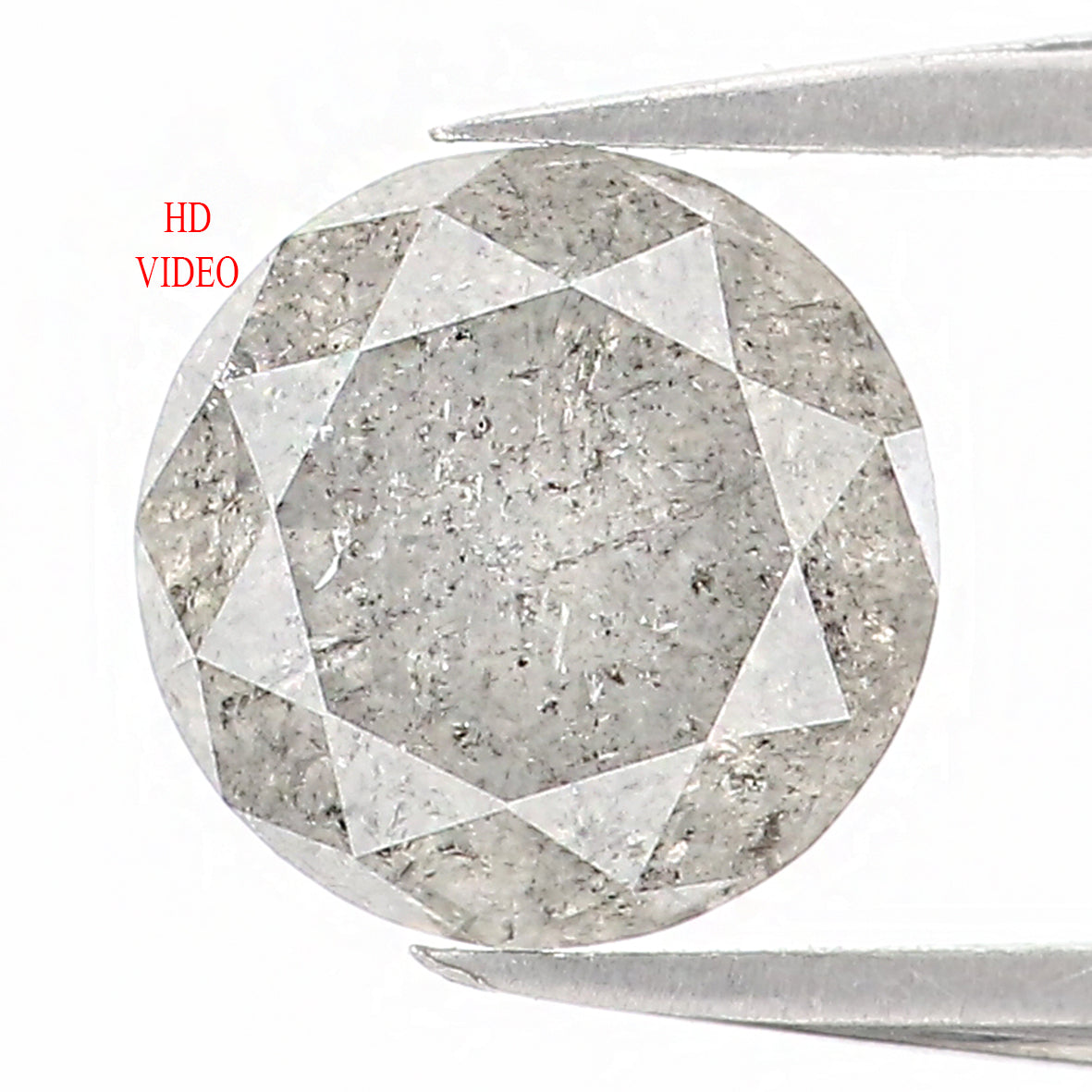 0.92 CT Natural Loose Round Shape Diamond Salt And Pepper Round Cut Diamond 6.20 MM Natural Loose Diamond Round Brilliant Cut Diamond LQ1201
