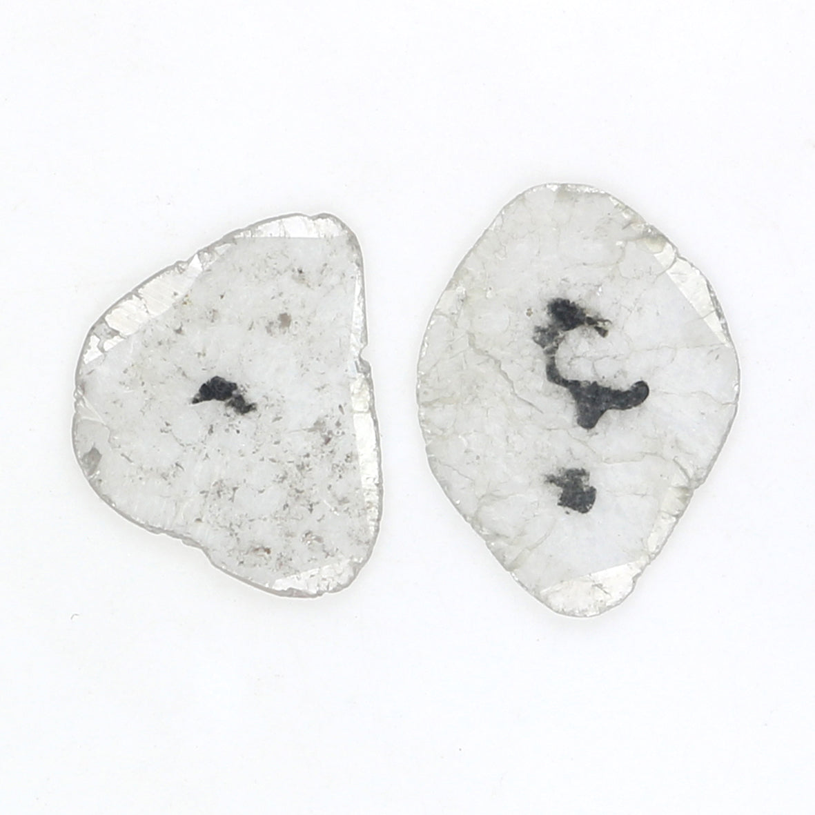 1.11 CT Natural Loose Slice Shape Diamond Grey Color Slice Cut Diamond 10.50 MM Natural Loose Grey Color Slice Irregular Cut Diamond LQ9837