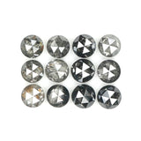 0.91 Ct Natural Loose Diamond, Round Rose Cut Diamond, Black Diamond, Gray Diamond, Salt and Pepper Diamond, Rose Cut Diamond L7993
