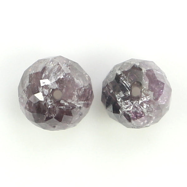0.88 CT Faceted Bead Diamond, Natural Loose Diamond, Pink Bead Diamond, Faceted Diamond Bead, Beads Loose Diamond, Beads For Necklace L9898