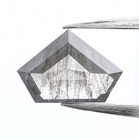 0.50 CT Shield Cut Diamond, Salt And Pepper Diamond, Natural Loose Diamond, Black Diamond, Grey Diamond, Antique Rose Cut Diamond KDL192