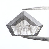 0.50 CT Shield Cut Diamond, Salt And Pepper Diamond, Natural Loose Diamond, Black Diamond, Grey Diamond, Antique Rose Cut Diamond KDL192