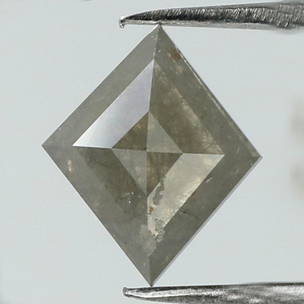 1.00 CT Natural Loose Kite Shape Diamond Salt And Pepper Kite Shape Diamond 9.10 MM Natural Loose Grey Color Kite Rose Cut Diamond QL7955