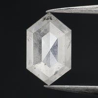 0.88 Ct Natural Loose Diamond, Hexagon Diamond, Grey Diamond, Hexagon Cut Diamond, Polished Diamond, Rose Cut Diamond Rustic Diamond KDL212