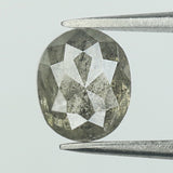 1.17 Ct Natural Loose Diamond Oval Grey Salt And Pepper Color I3 Clarity 6.70 MM KDL8693