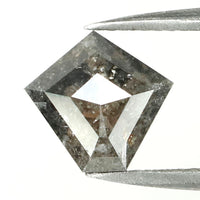 2.03 CT Natural Loose Diamond, Pentagon Cut Diamond, Black Diamond, Black Loose Pentagon Diamond, Rose Cut Diamond, Rustic Diamond KDL9999