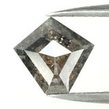 2.03 CT Natural Loose Diamond, Pentagon Cut Diamond, Black Diamond, Black Loose Pentagon Diamond, Rose Cut Diamond, Rustic Diamond KDL9999