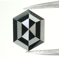 2.28 Ct Natural Loose Diamond, Hexagon Diamond, Black Diamond, Hexagon Cut Diamond, Polished Diamond, Rose Cut Diamond Rustic Diamond KDL9576