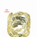 0.18 Ct Natural Loose Diamond Cushion Light Yellow Color SI1 Clarity 3.55 MM L8634