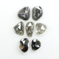 Natural Loose Slice Salt And Pepper Diamond Black Grey Color 1.24 CT 4.20 MM Slice Shape Rose Cut Diamond L1441