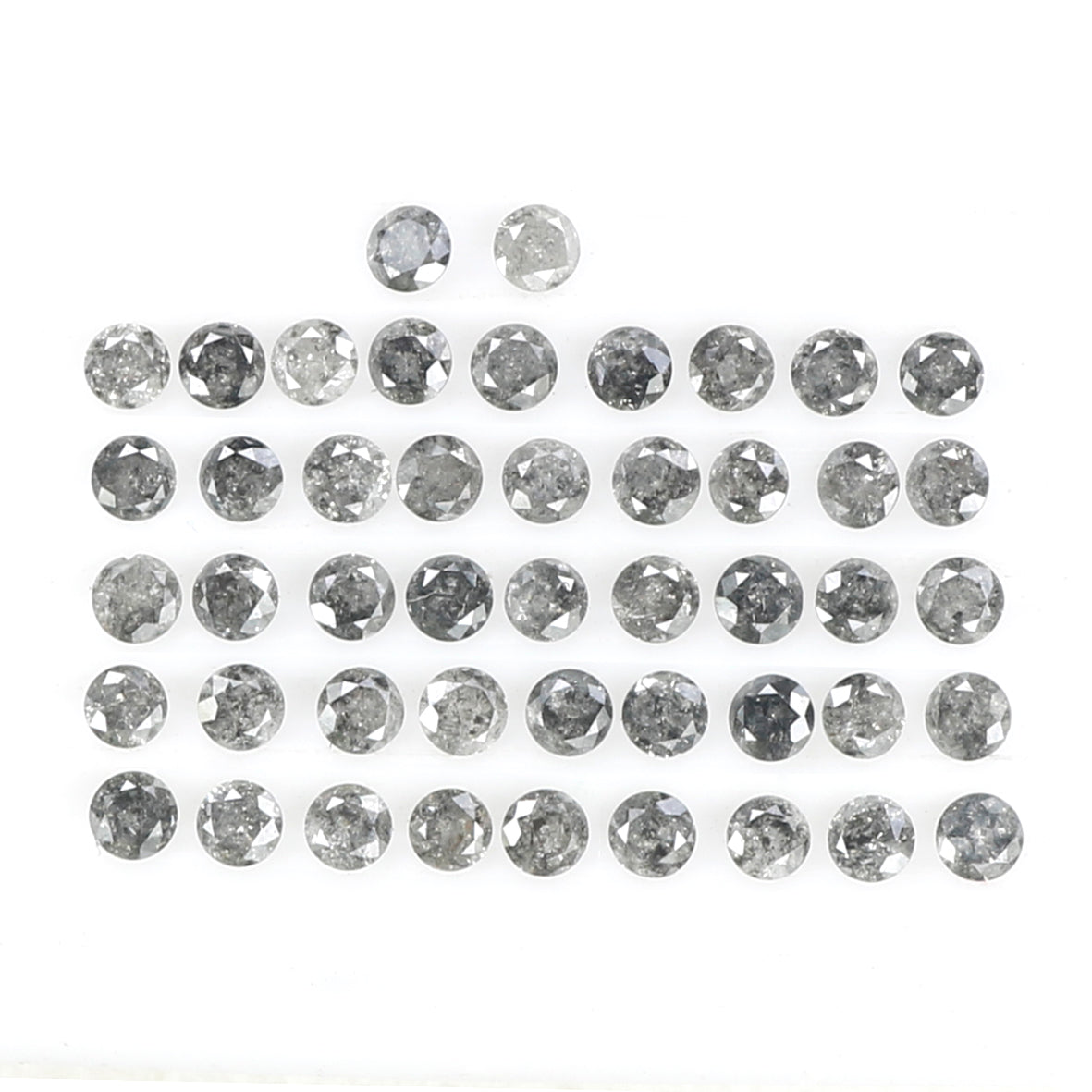 1.31 Ct Natural Loose Diamond, Round Brilliant Cut, Salt Pepper Diamond, Black Diamond, Gray Diamond, Round Cut Diamond, Real Diamond L088