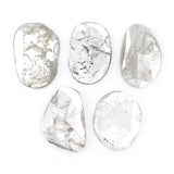 Natural Loose Slice Salt And Pepper Diamond Black Grey Color 0.85 CT 5.20 MM Slice Shape Rose Cut Diamond L1498