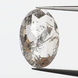 0.57 Ct Natural Loose Diamond, Oval Diamond, Salt And Pepper Diamond, Black Grey Diamond, Oval Cut Diamond, Rustic Diamond KDL9614