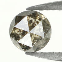 0.53 Ct Natural Loose Diamond, Round Rose Cut Diamond, Black Diamond, Gray Diamond, Salt and Pepper Diamond, Rose Cut Diamond KDL7404