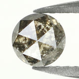 0.53 Ct Natural Loose Diamond, Round Rose Cut Diamond, Black Diamond, Gray Diamond, Salt and Pepper Diamond, Rose Cut Diamond KDL7404