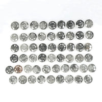 1.47 Ct Natural Loose Diamond, Round Brilliant Cut, Salt Pepper Diamond, Black Diamond, Gray Diamond, Round Cut Diamond, Real Diamond L078