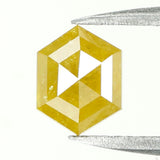 1.11 Ct Natural Loose Diamond, Hexagon Diamond, Yellow Diamond, Hexagon Cut Diamond, Polished Diamond, Rose Cut Diamond Rustic Diamond KDL9756