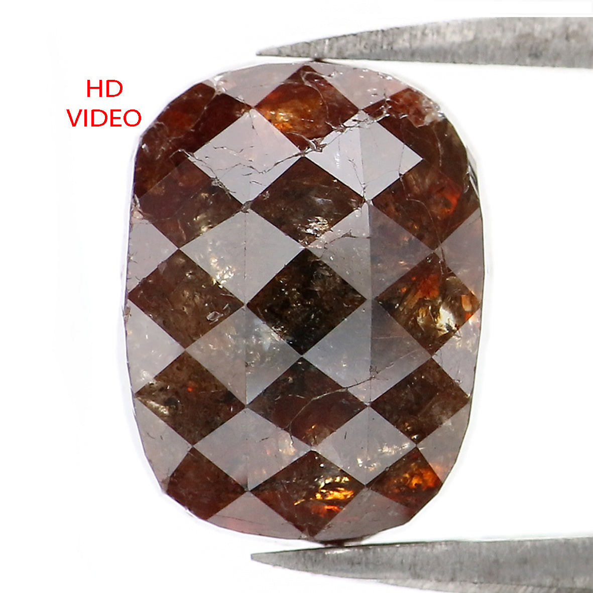 Natural Loose Oval Brown Color Diamond 4.31 CT 10.60 MM Oval Shape Rose Cut Diamond L1563