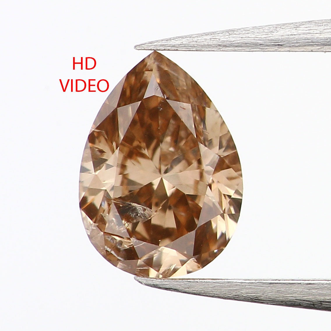 0.44 Ct Natural Loose Pear Shape Diamond Brown Color Pear Cut Diamond 5.90 MM Natural Loose Brown Color Pear Brilliant Cut Diamond LQ669