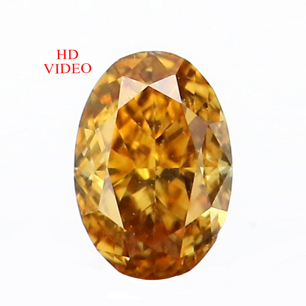 0.16 Ct Natural Loose Diamond Oval Yellow Color VS Clarity 4.05 MM L8627