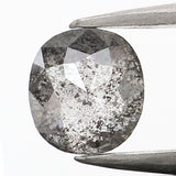 0.57 Ct Natural Loose Diamond Oval Black Grey Salt And Pepper Color I3 Clarity 4.93 MM KDL9012