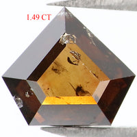 Natural Loose Shield Brown Color Diamond 1.49 CT 7.40 MM Shield Shape Rose Cut Diamond L1661