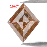 Natural Loose Kite Diamond Brown Color 0.69 CT 6.95 MM Kite Shape Rose Cut Diamond L7549