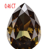 0.46 CT Natural Loose Diamond, Pear Diamond, Green Diamond, Yellow Diamond, Rustic Diamond, Pear Cut Diamond, Fancy Color Diamond L5190