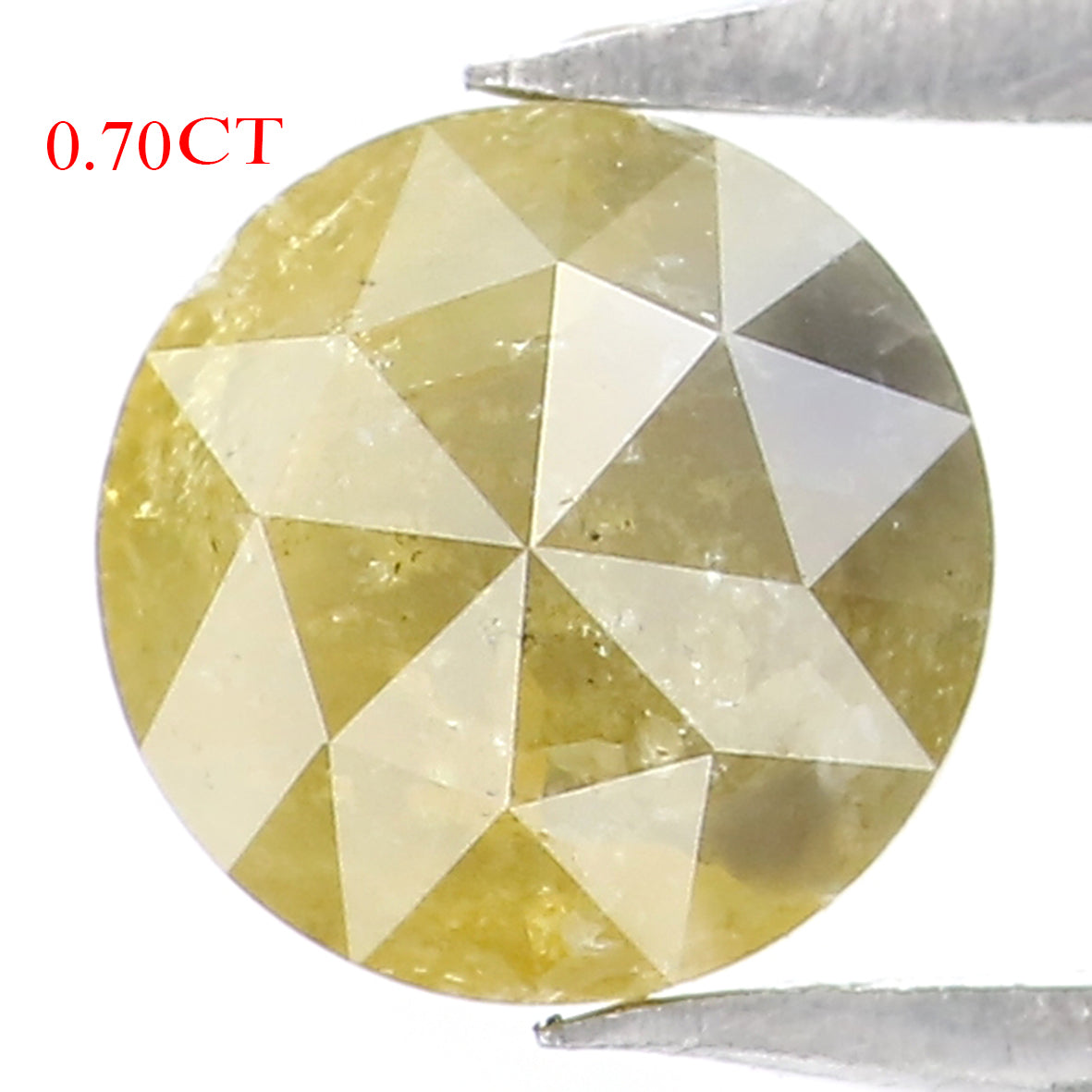 0.70 CT Natural Loose Round Rose Cut Diamond Yellow Color Round Shape Diamond 5.20 MM Natural Yellow Color Round Rose Cut Diamond LQ7810