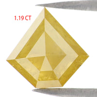 Natural Loose Shield Yellow Color Diamond 1.19 CT 7.30 MM Shield Shape Rose Cut Diamond L9638