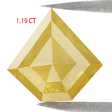 Natural Loose Shield Yellow Color Diamond 1.19 CT 7.30 MM Shield Shape Rose Cut Diamond L9638